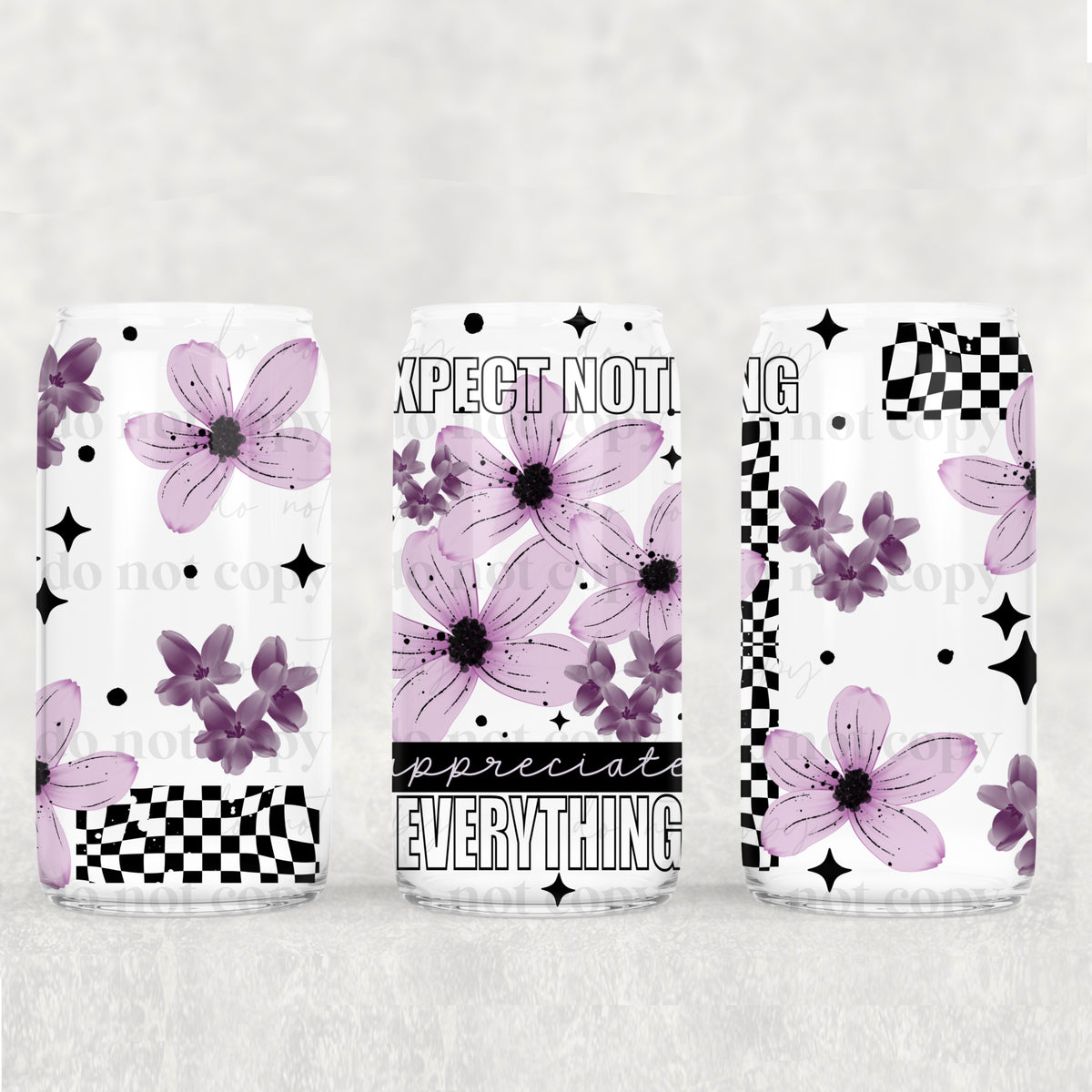 Appreciate Everything 16oz Glass Wrap