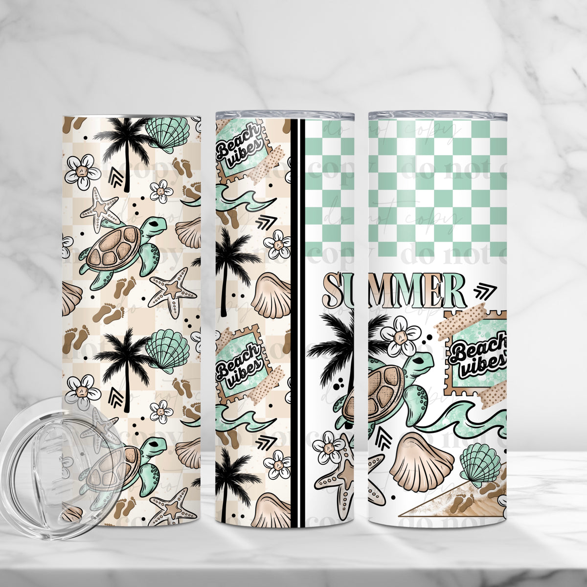 Summer Beach Vibes Tumbler Wrap