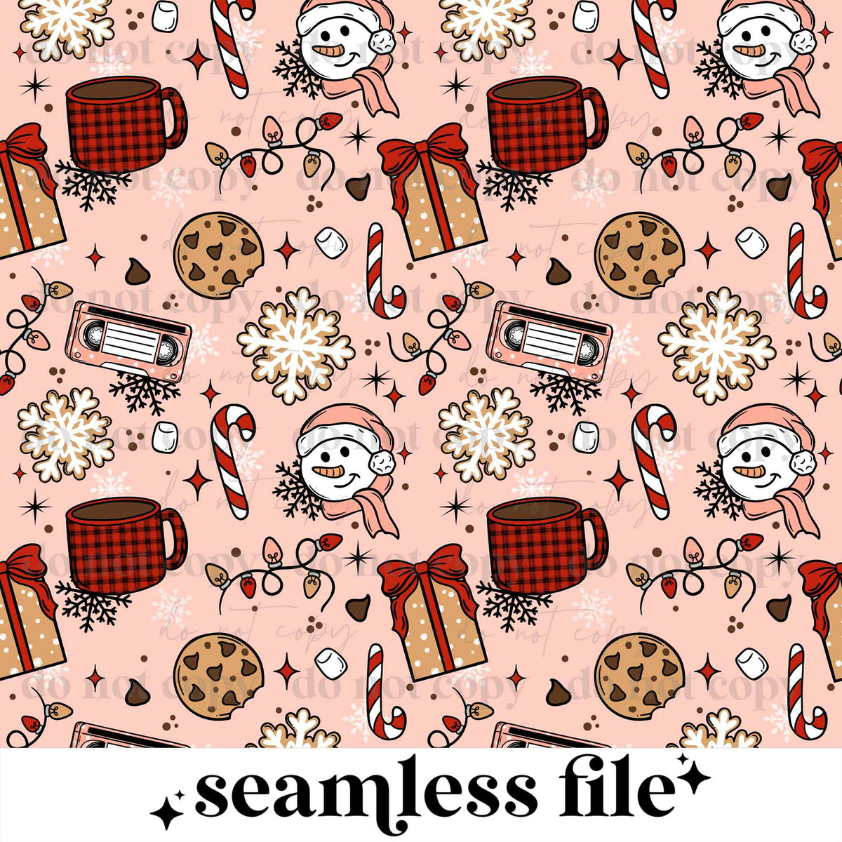 Christmas Season Collage Seamless