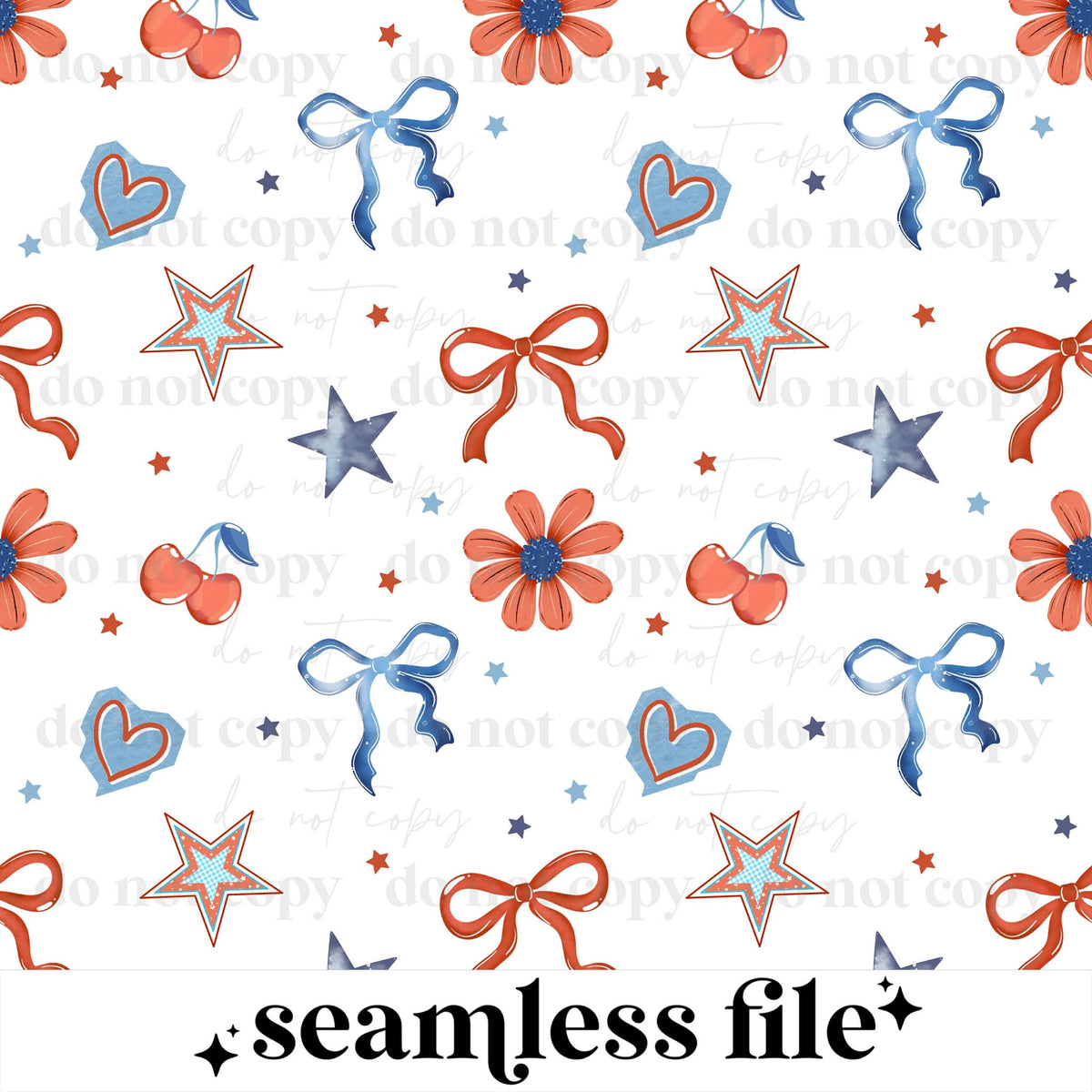 USA Bow Cherry Seamless