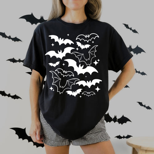 Bats Collage single color PNG