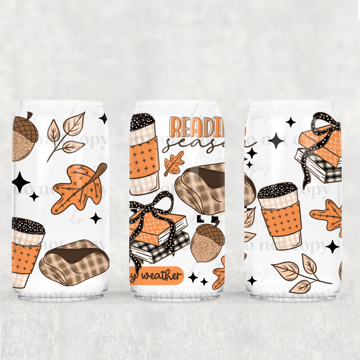Reading Season 16oz Glass Wrap
