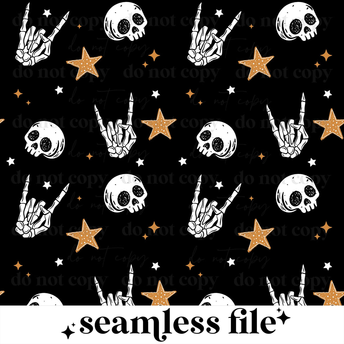 Skull & Skellie Hand Seamless
