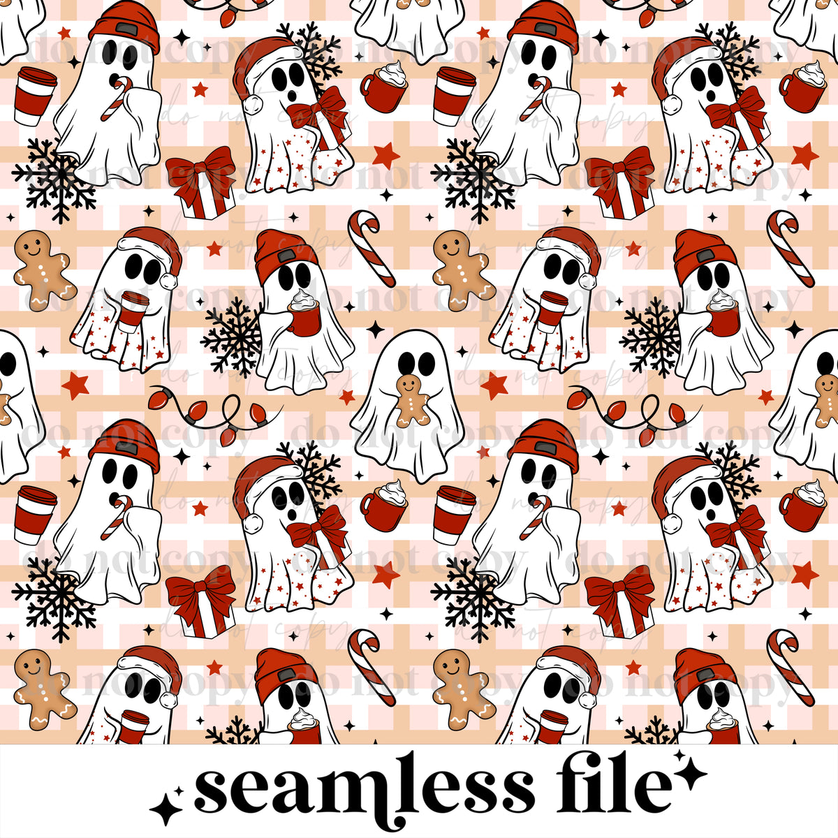 Christmas Ghost Seamless
