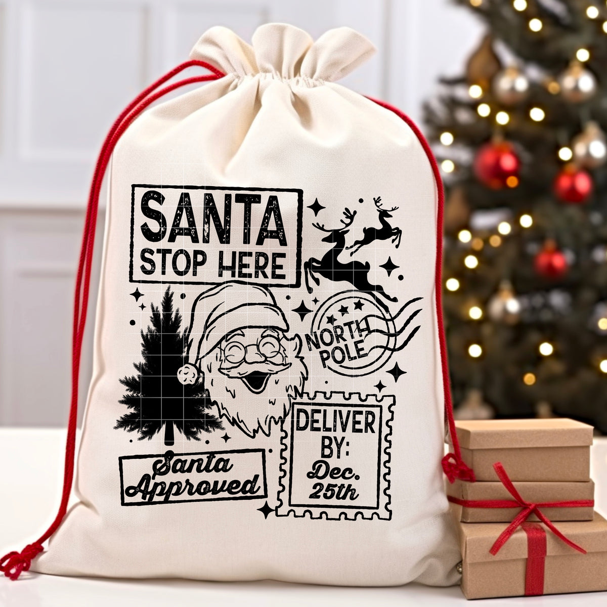 Christmas Delivery (no sleeve design) single color PNG