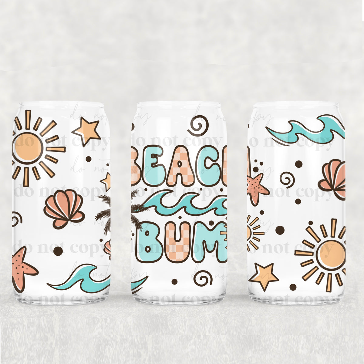 Beach Bum 16 Oz wrap