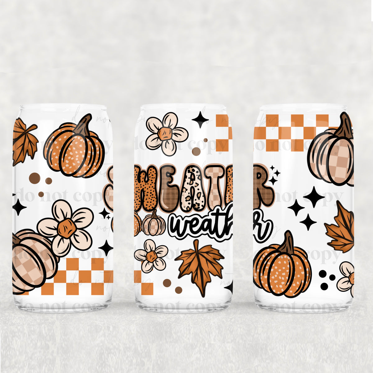 Sweater Weather 16oz Glass Wrap