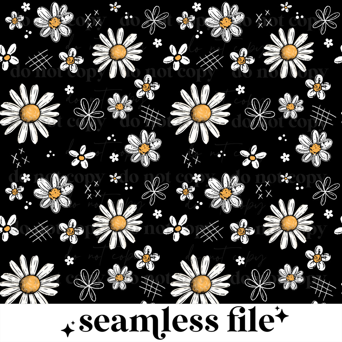 Daisy Seamless Black