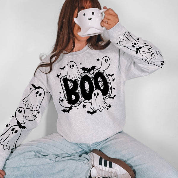 Boo Ghost single color w/ Sleeves PNG