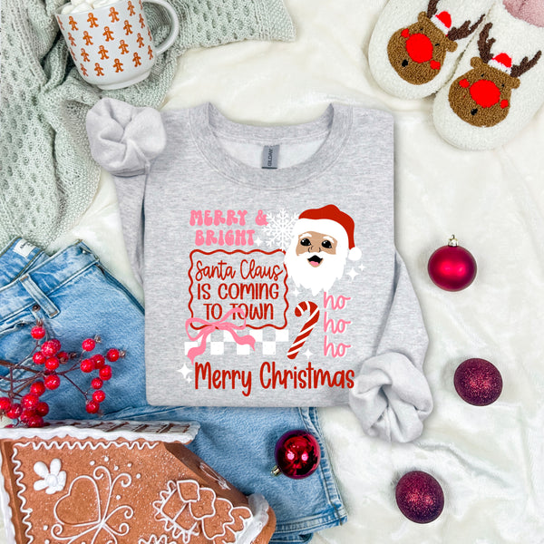 Santa Claus is coming to town PNG (2 skin tones)