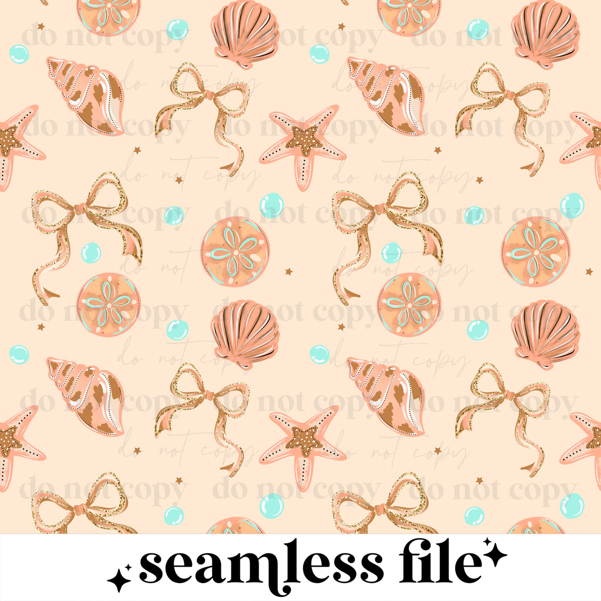 Bows and Shells Seamless