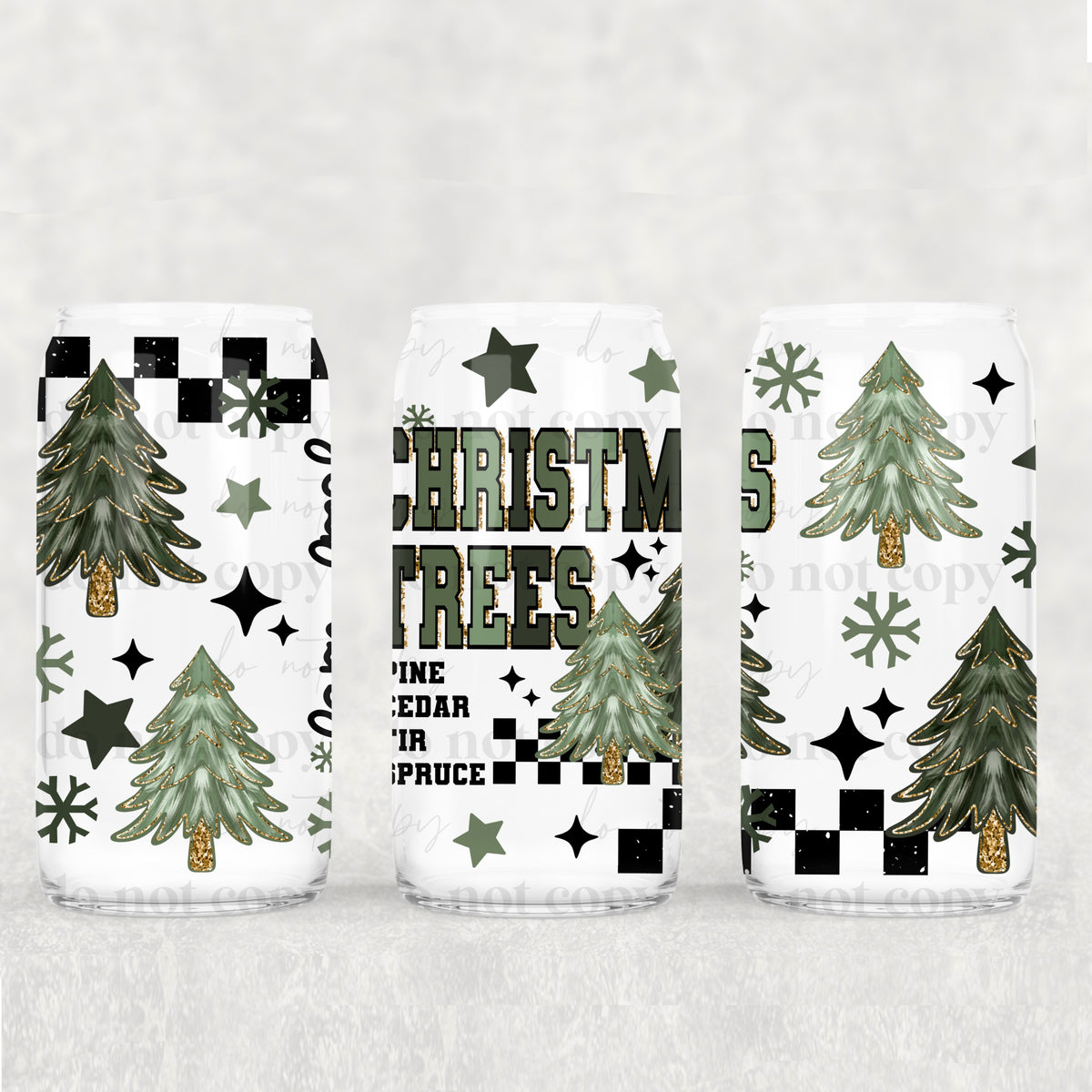 Farm Fresh Trees 16oz Glass Wrap
