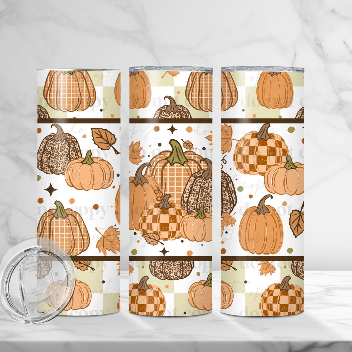 Orange Pumpkins Tumbler Wrap