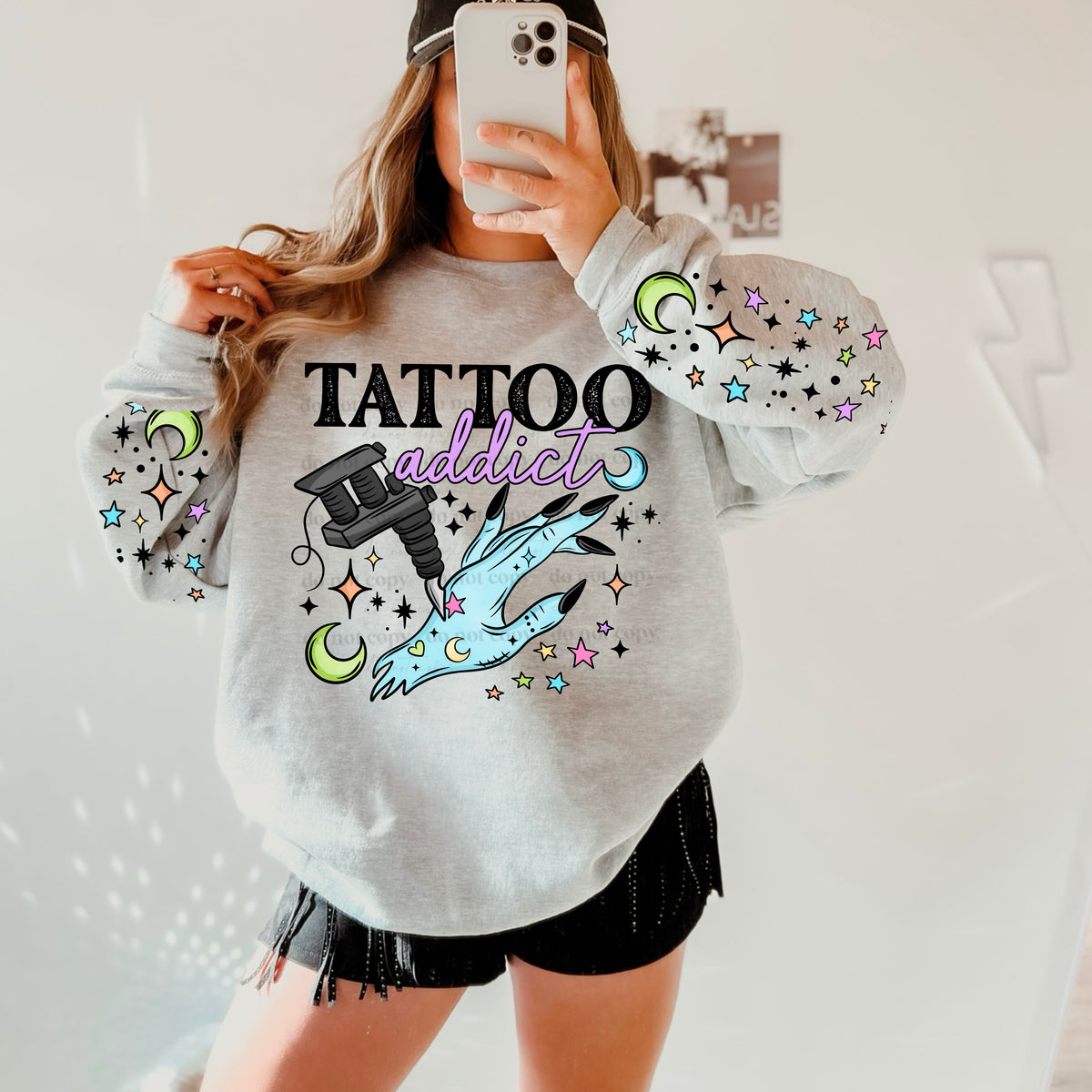 Tattoo Addict PNG with sleeve