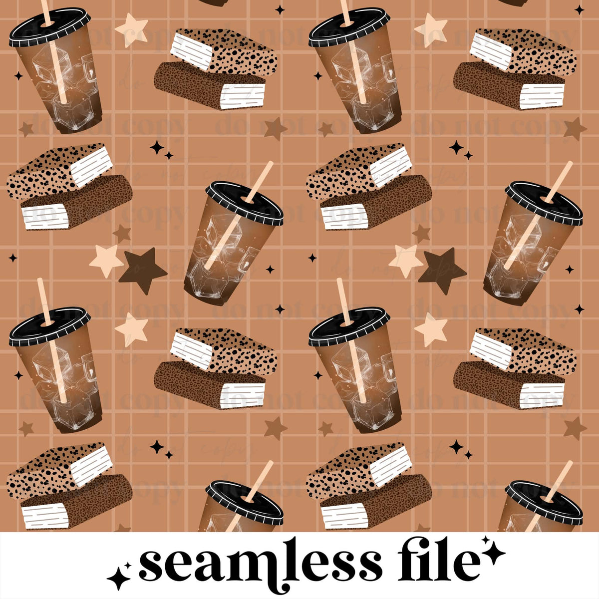 Coffee Books Seamless