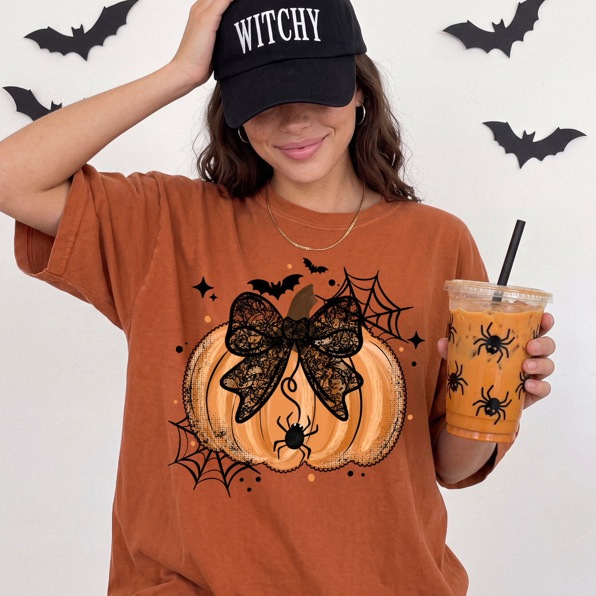Lace Bow Pumpkin PNG