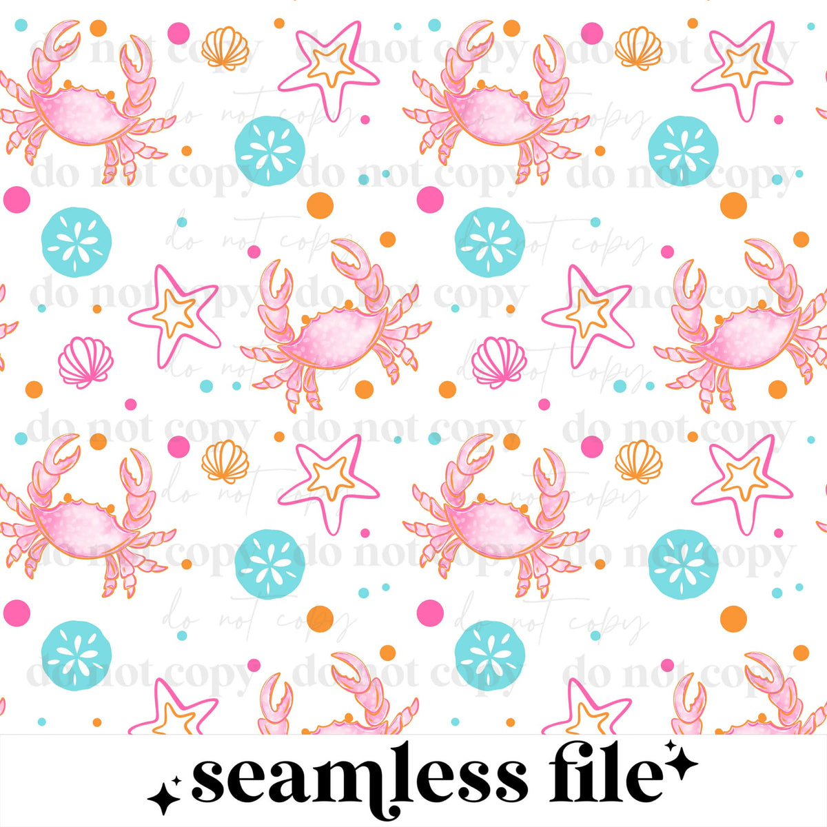 Pink Crab Seamless