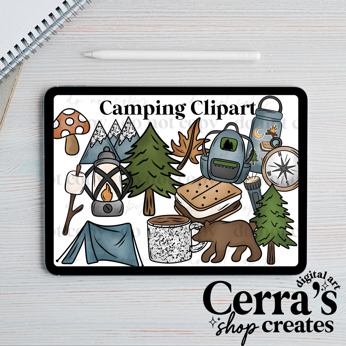 Camping Clipart set