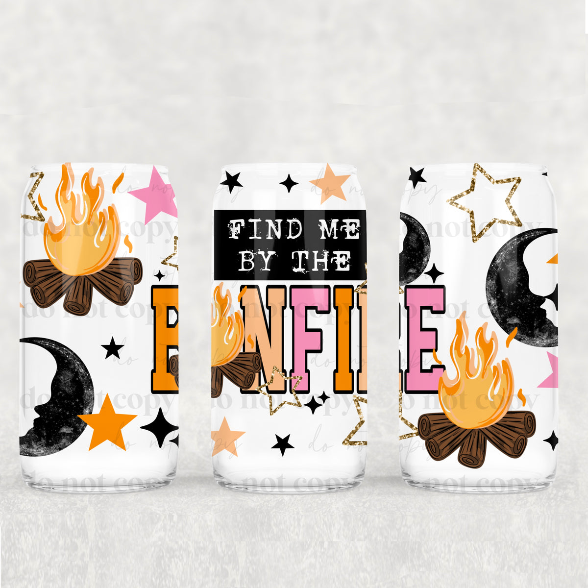 Find me by the bonfire 16oz Glass Wrap