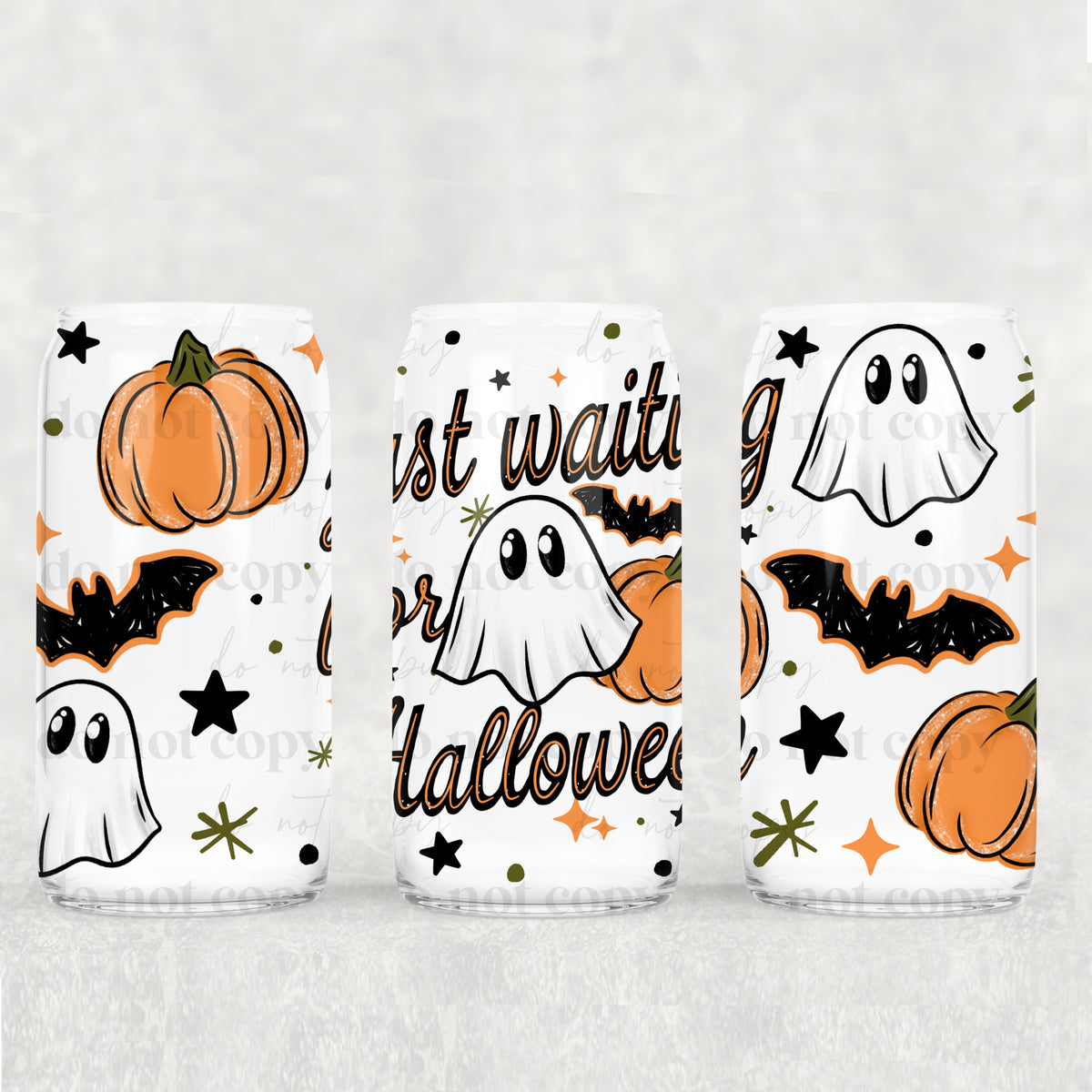 Waiting for Halloween 16oz Glass Wrap