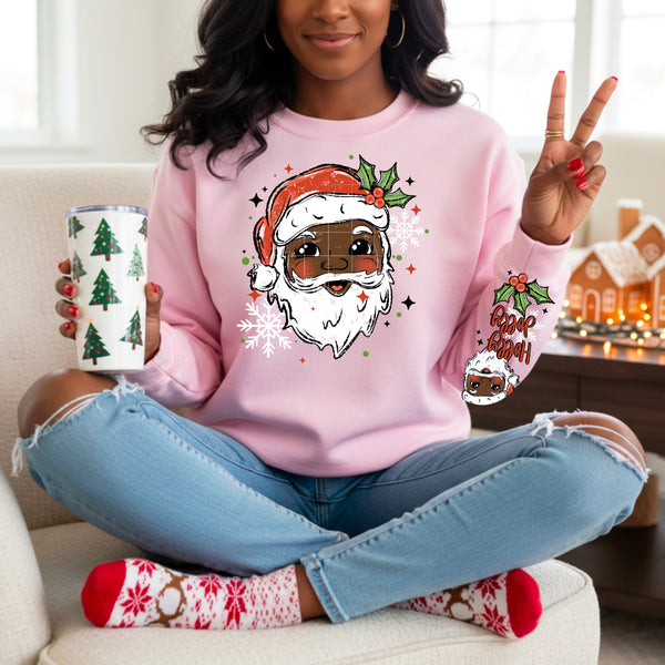 Holly Santa two skin tones PNG