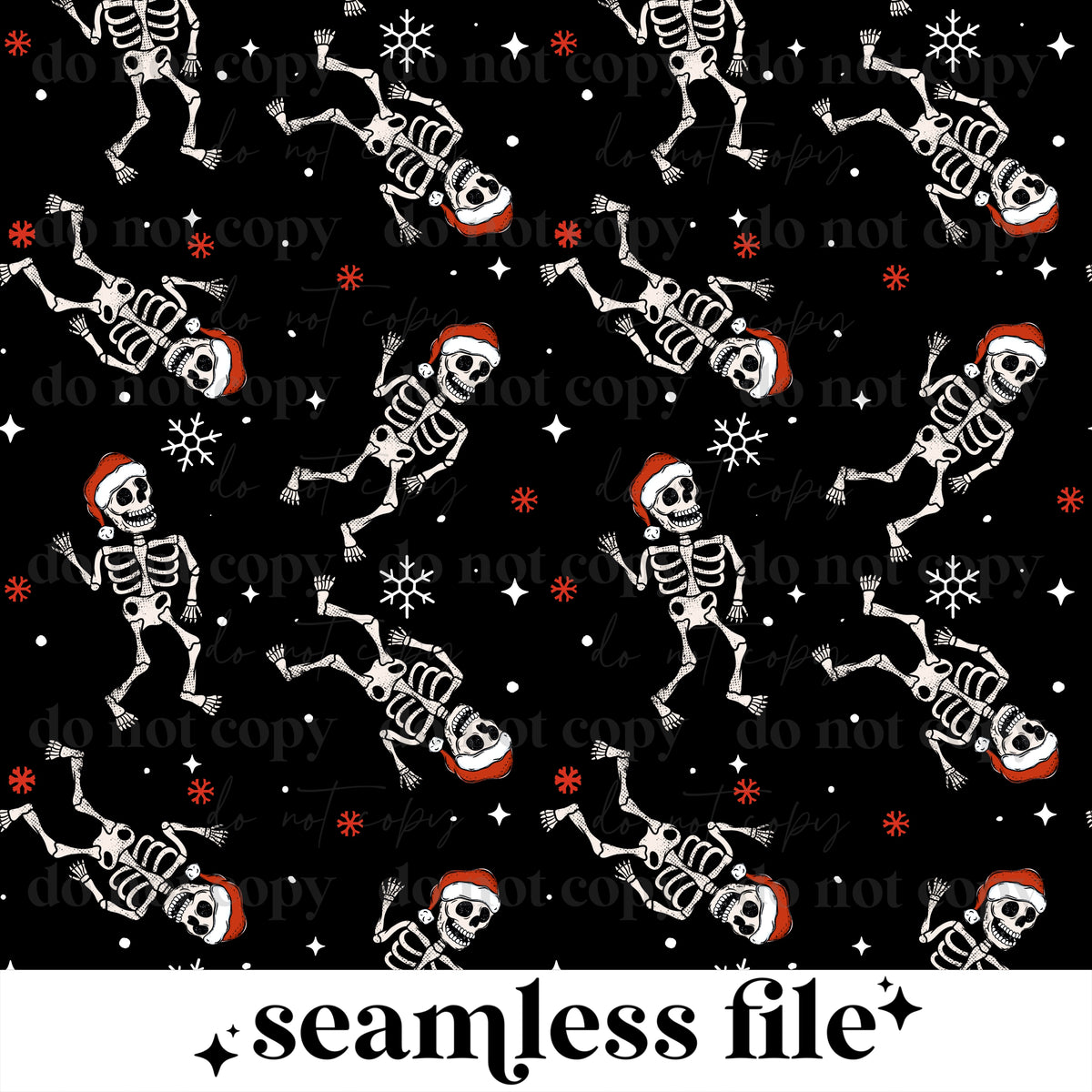 Santa Skellies Seamless