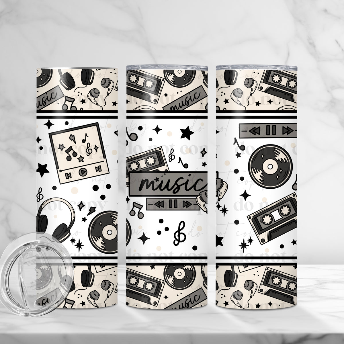 Neutral Music Tumbler Wrap