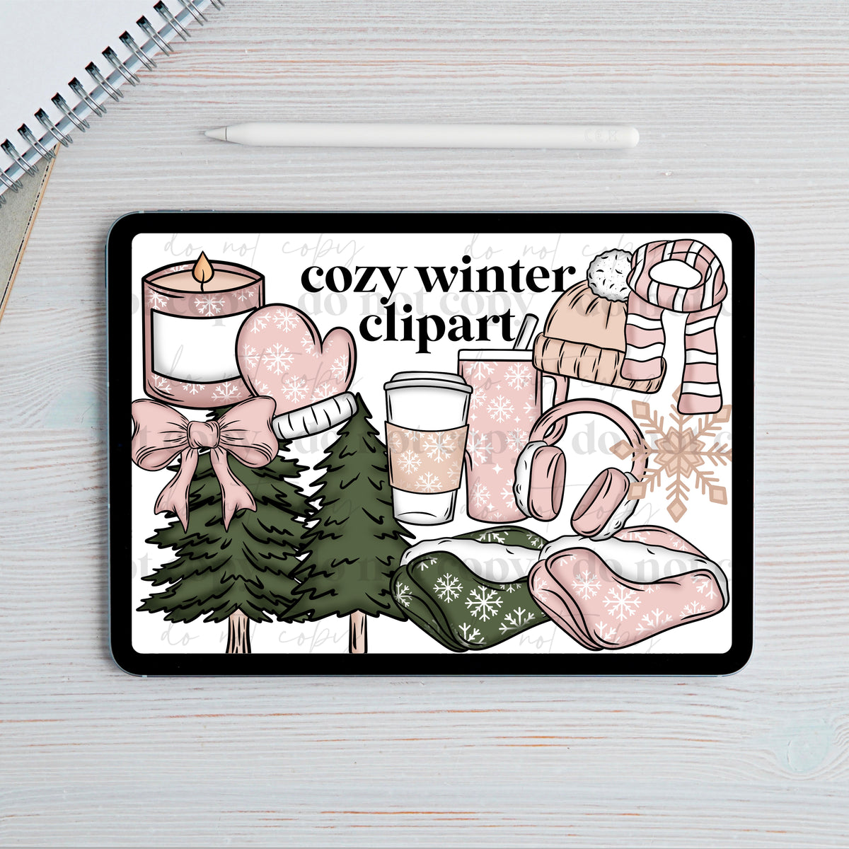 Cozy winter Clipart set