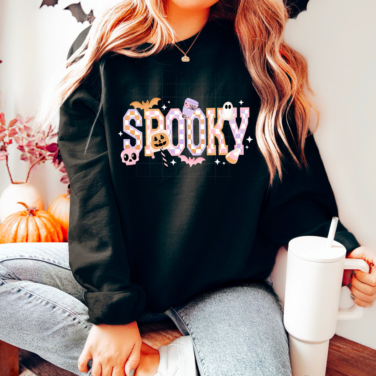 Pastel Varsity Spooky PNG