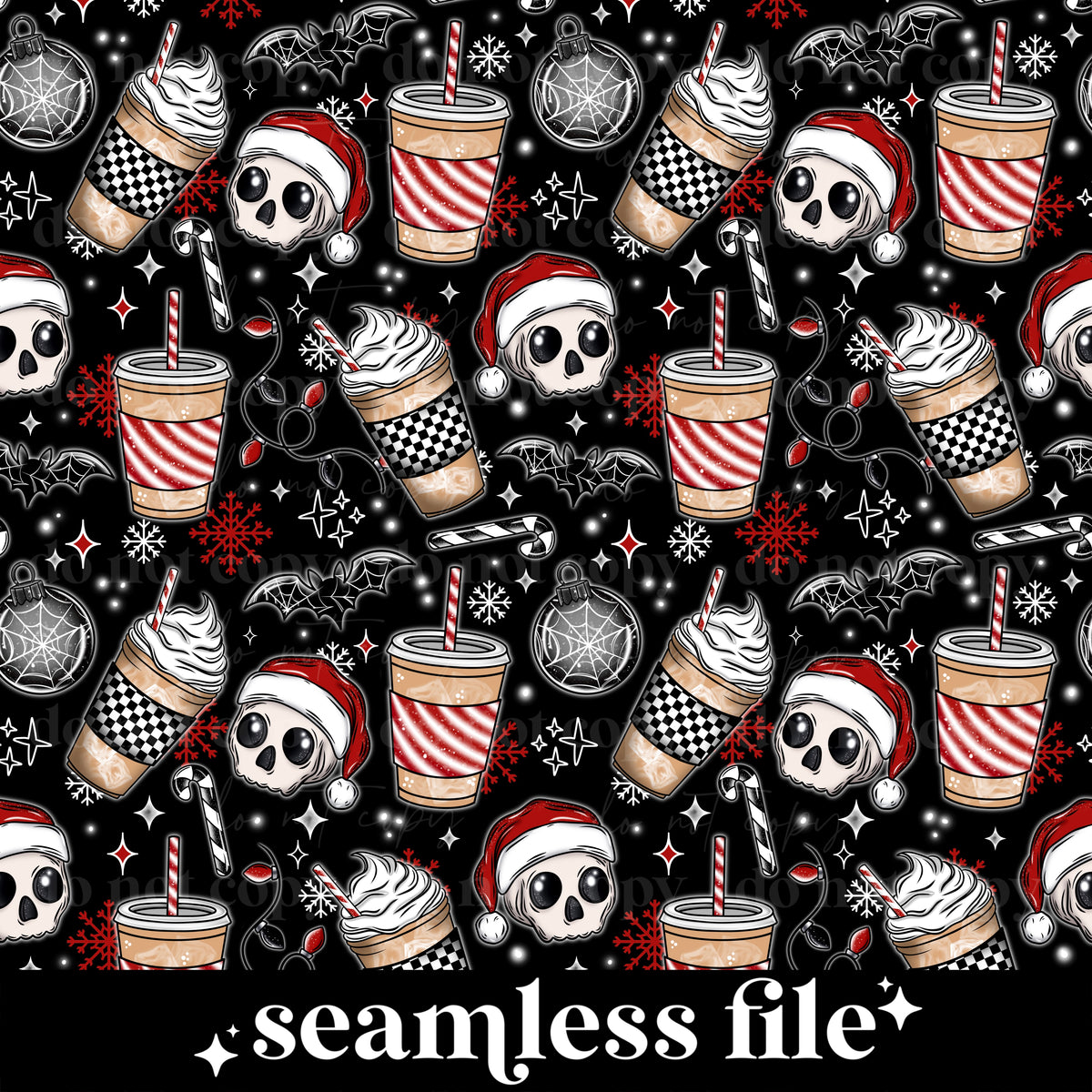 Spooky christmas coffee Seamless