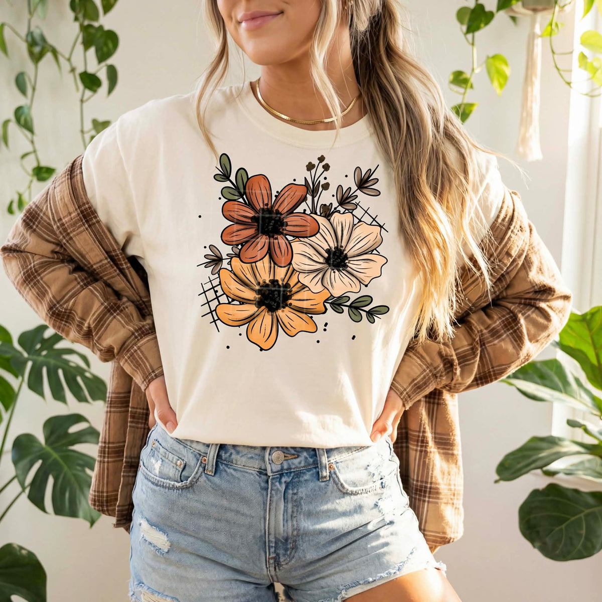 Floral with Dots PNG