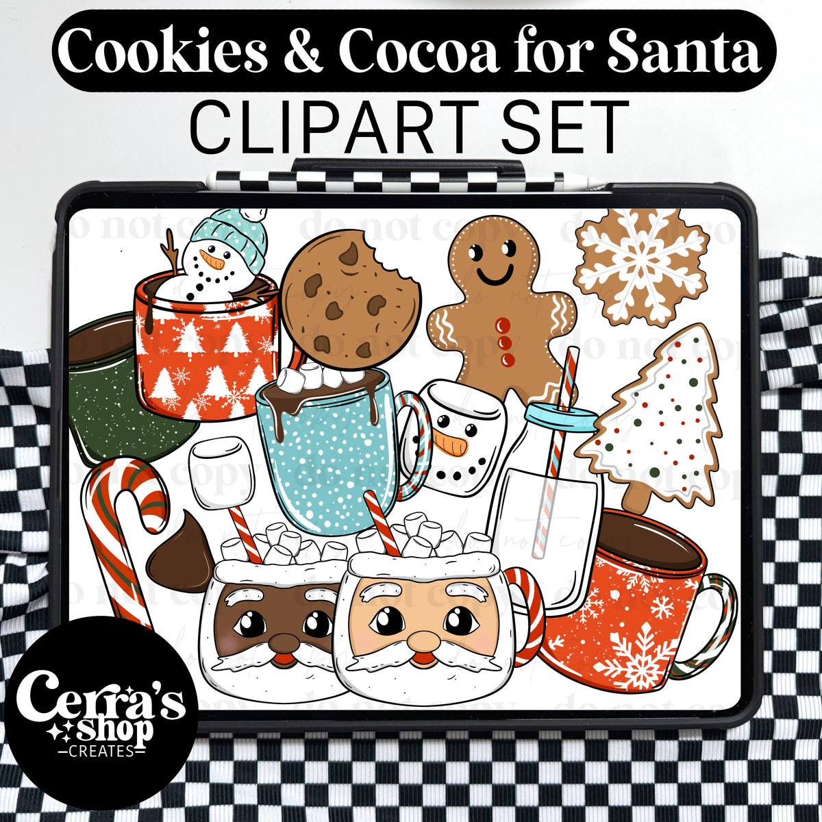 Cookies & Cocoa Christmas Clipart Set