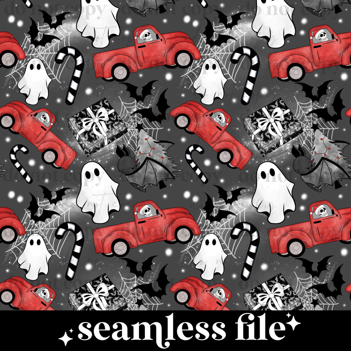 Spooky Christmas Seamless