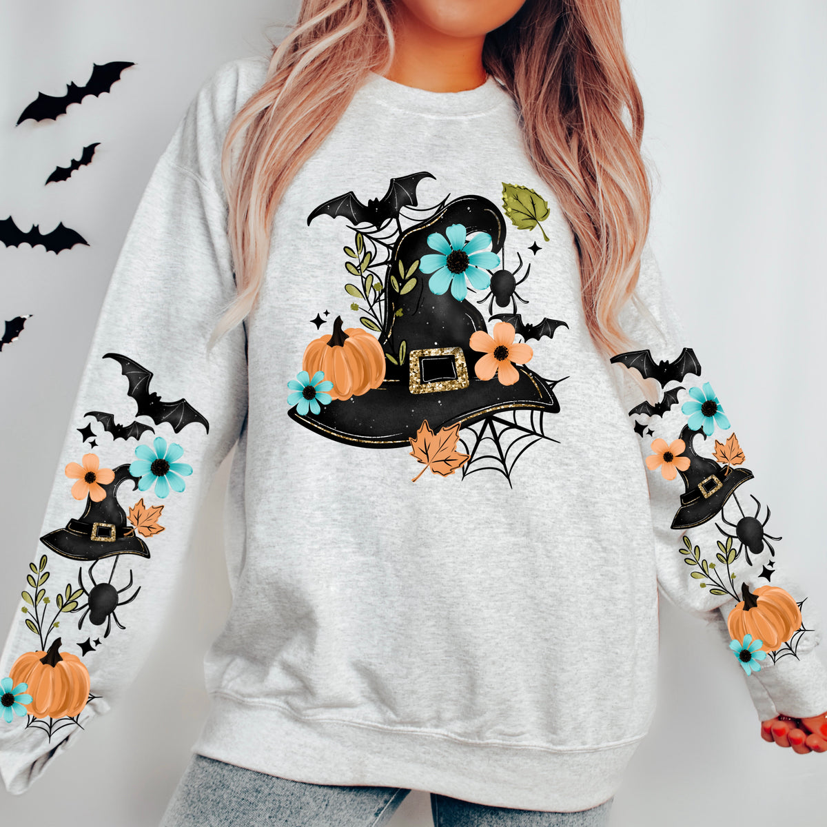 Floral Witch Hat w/ sleeve PNG