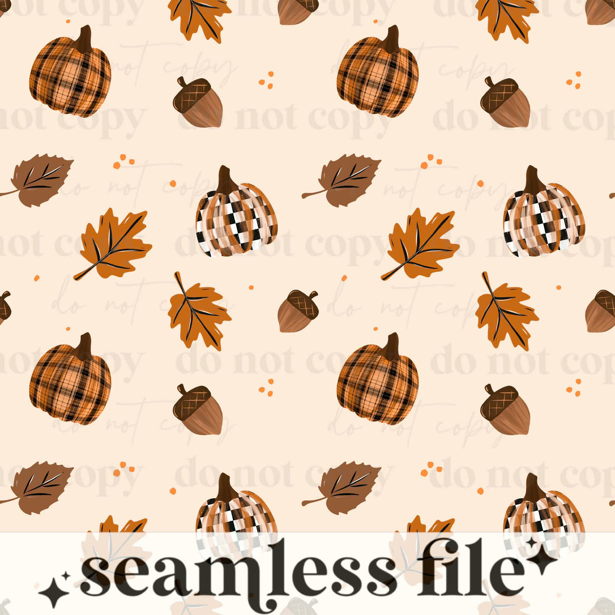 Plaid Checker Pumpkin Seamless