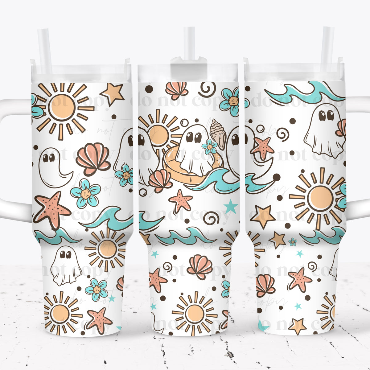 Beach Ghosties 40 Oz Wrap