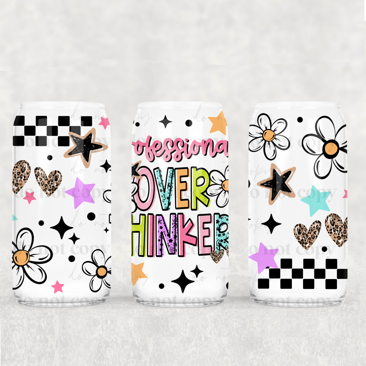 Professional Overthinker 16oz Glass Wrap