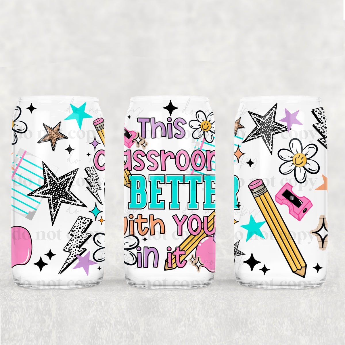 Classroom better 16oz Glass Wrap