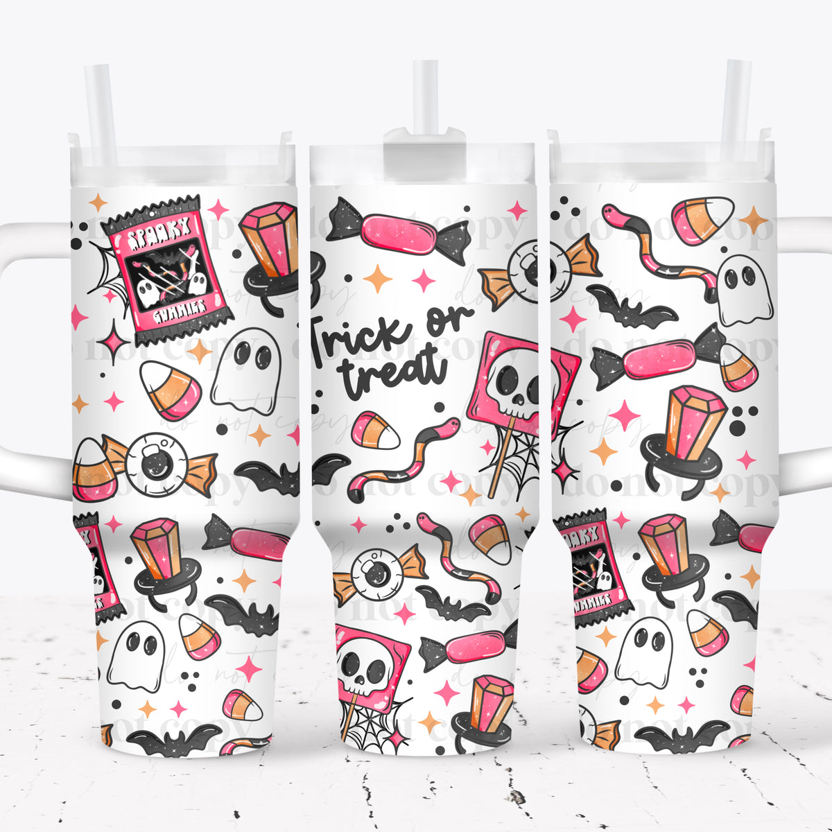 Trick or treat 40oz Tumbler Wrap