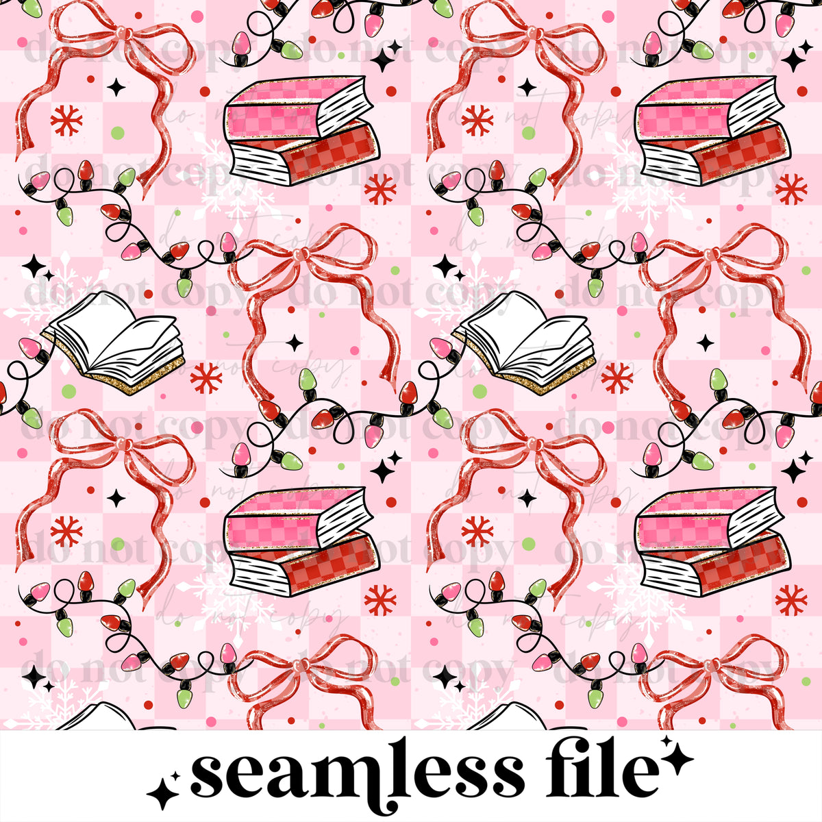 Merry Bookmas Seamless