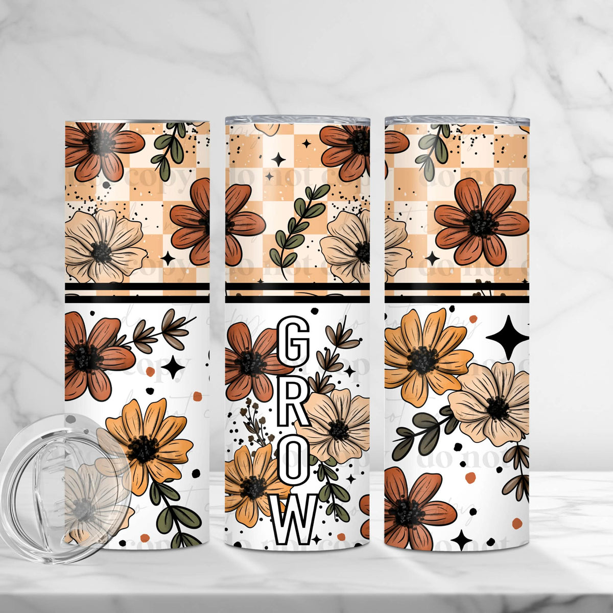 Floral Grow Tumbler Wrap