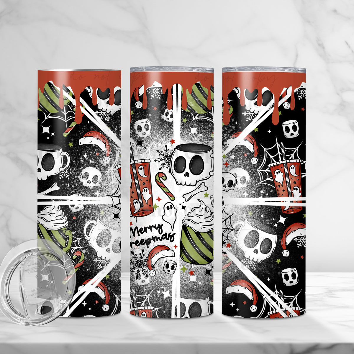 Merry Creepmas Coffee Tumbler Wrap