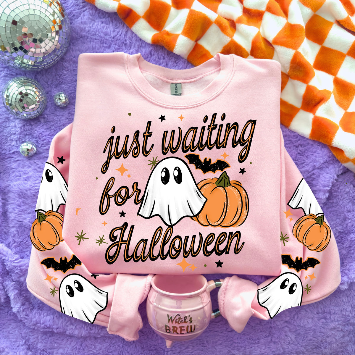 Waiting for Halloween w/ sleeve PNG