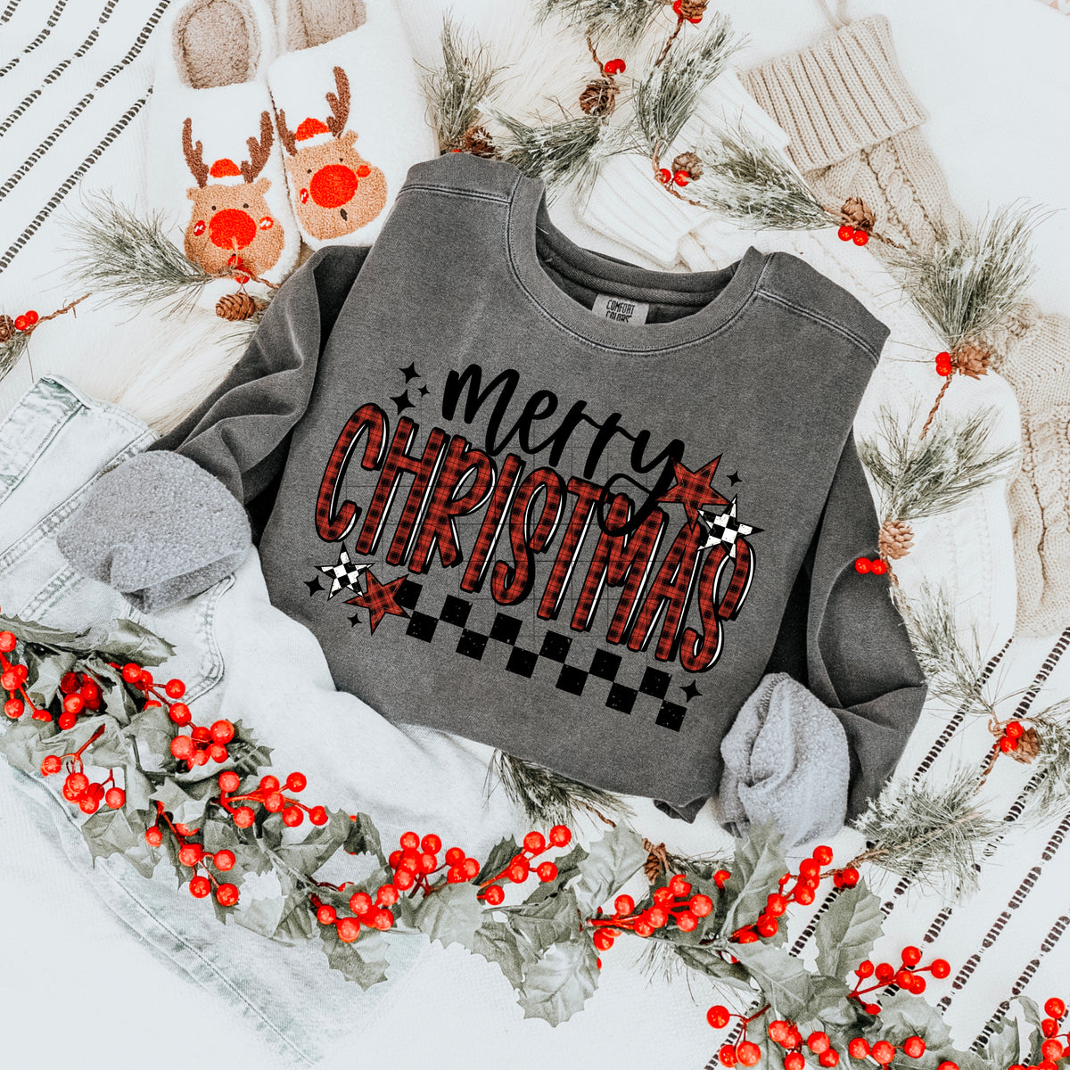 Merry Christmas Plaid PNG