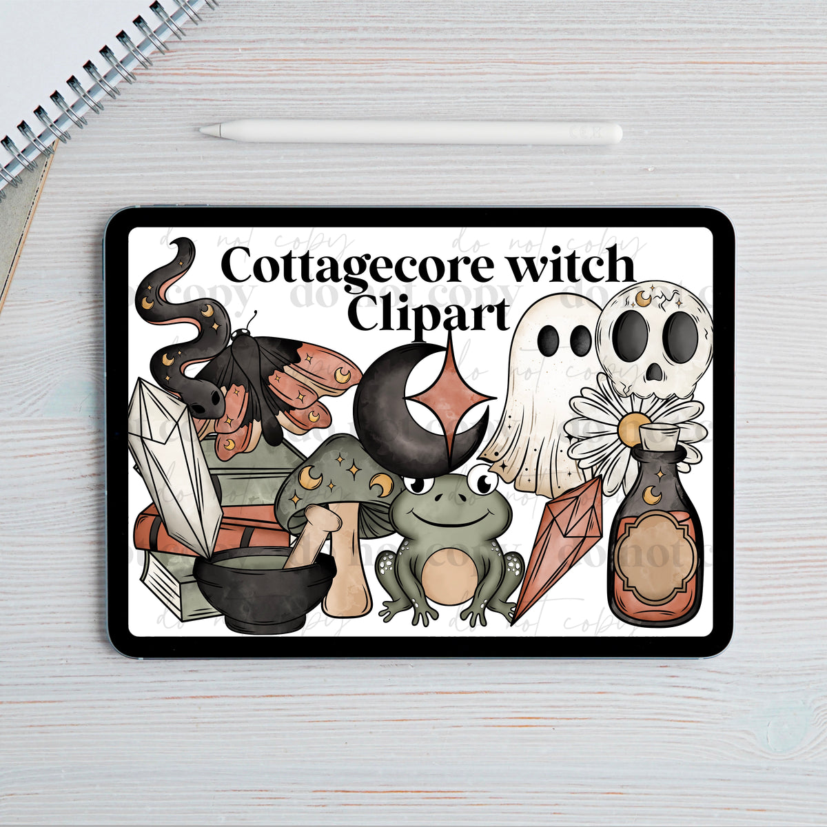 Cottagecore witch Clipart set