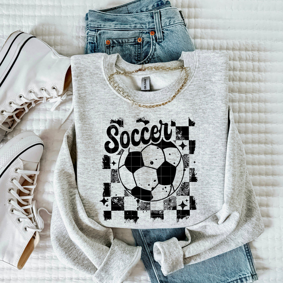 Soccer Distressed single color PNG