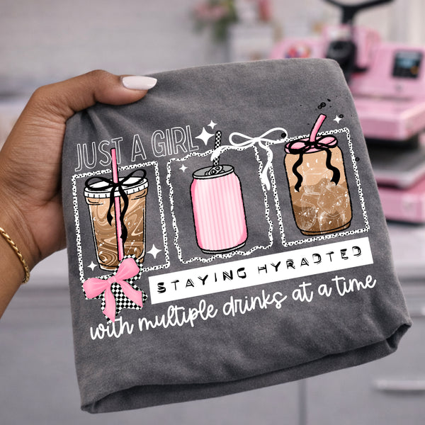 Just a girl staying hydrated PNG