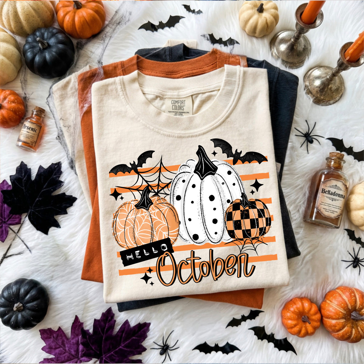 Hello October Pumpkins PNG