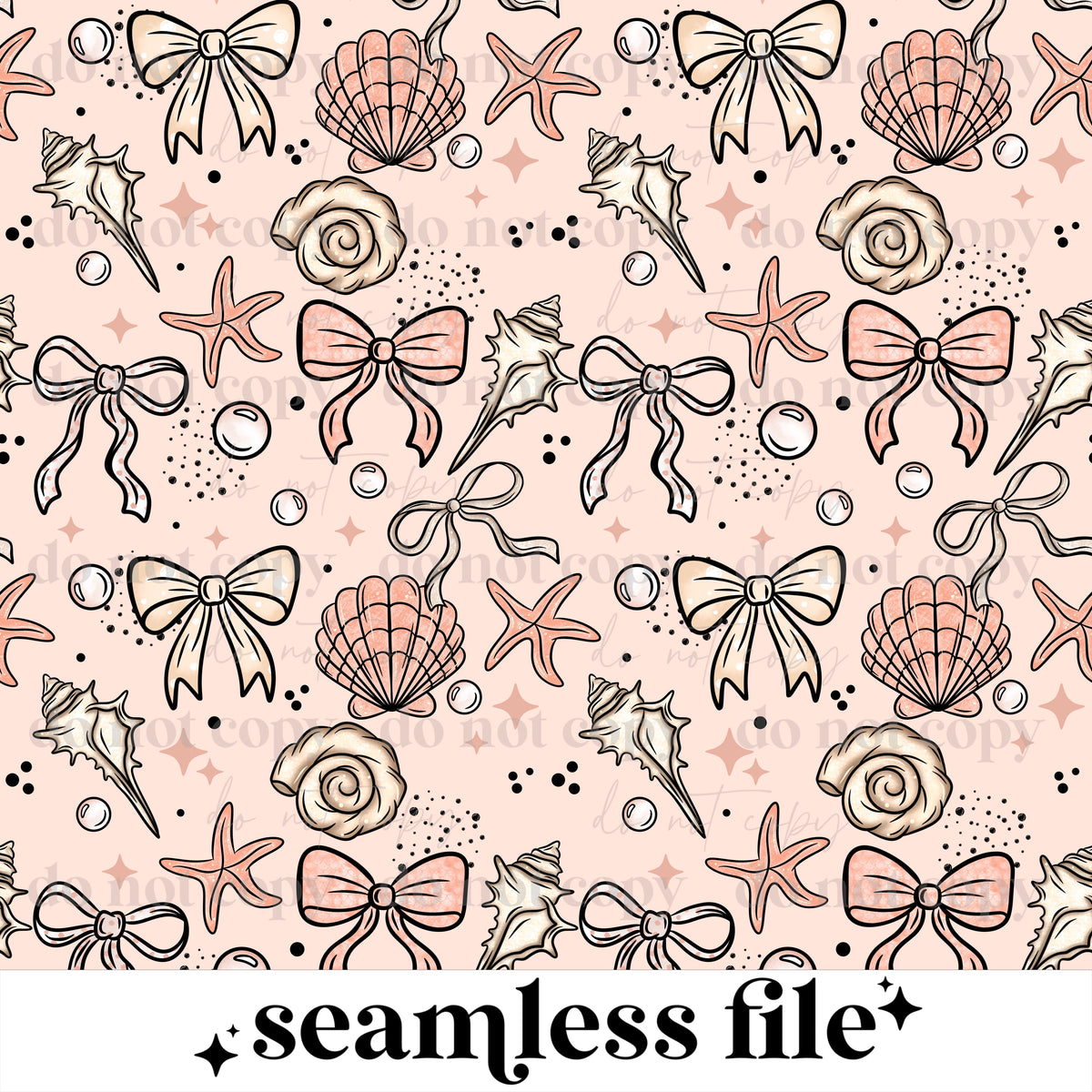 Seashell Bows Seamless