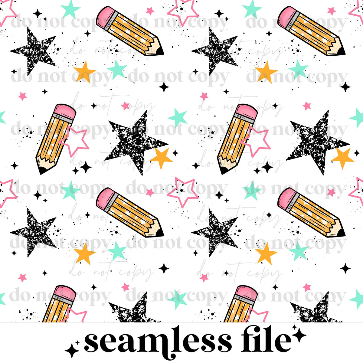 Pencil Star Seamless
